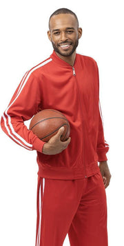 Montique Men's 2 Piece Sport Tracksuit in Red JS26