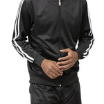 Montique Men's 2 Piece Sport Tracksuit in Black JS26