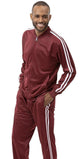 Montique Men's 2 Piece Sport Tracksuit in Burgundy JS26