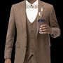 RegalRevel Collection: Brown Three Piece Regular Fit Fashion Suit M18022