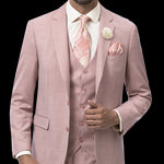 RegalRevel Collection: Mauve Three Piece Regular Fit Fashion Suit M18022