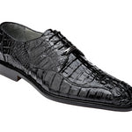 Men's Genuine Hornback Caiman Dress Shoe in Black - Chapo.