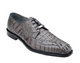 Belvedere Men's Genuine Hornback Caiman Dress Shoe in Grey - Chapo