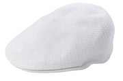 White Knitted Newsboy Ivy Cap - Classic Fit No Lining