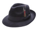 Modique Collection: Black Fur-Felt Pinch Fedora Hat