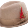 Melodaze Collection: Men's Camel Center Crease Stingy Snap 1 1/2