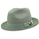 Rubique Collection: Montique Men's Braided Two Tone Stingy Brim Pinch Fedora Hat in Apple