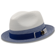 Montique Royal Two-Tone Braided Stingy Brim Fedora