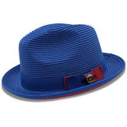 Royal Stingy Brim Pinch Fedora Hat Red Bottom by Montique