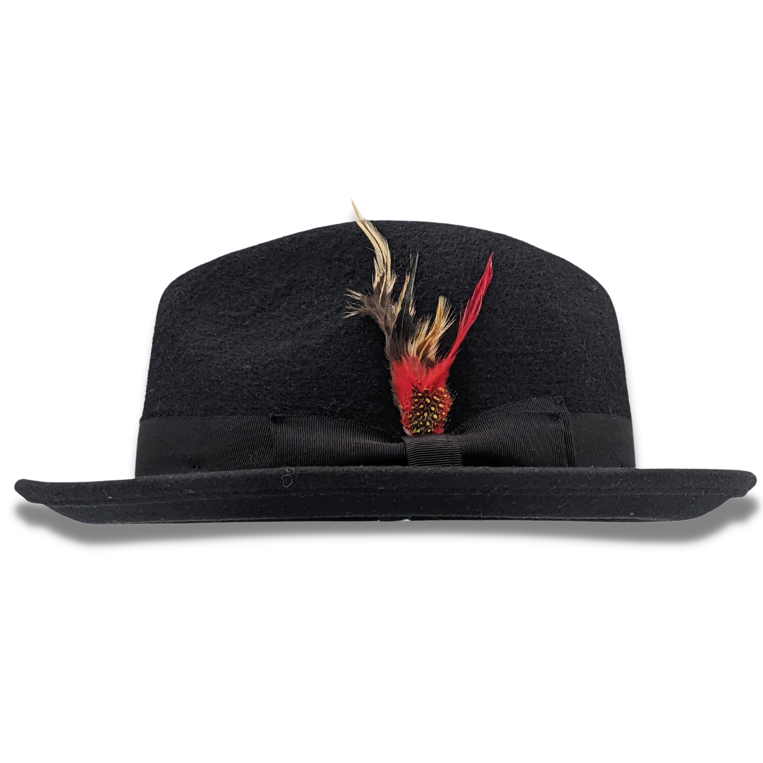 black fedora ribbon band detail