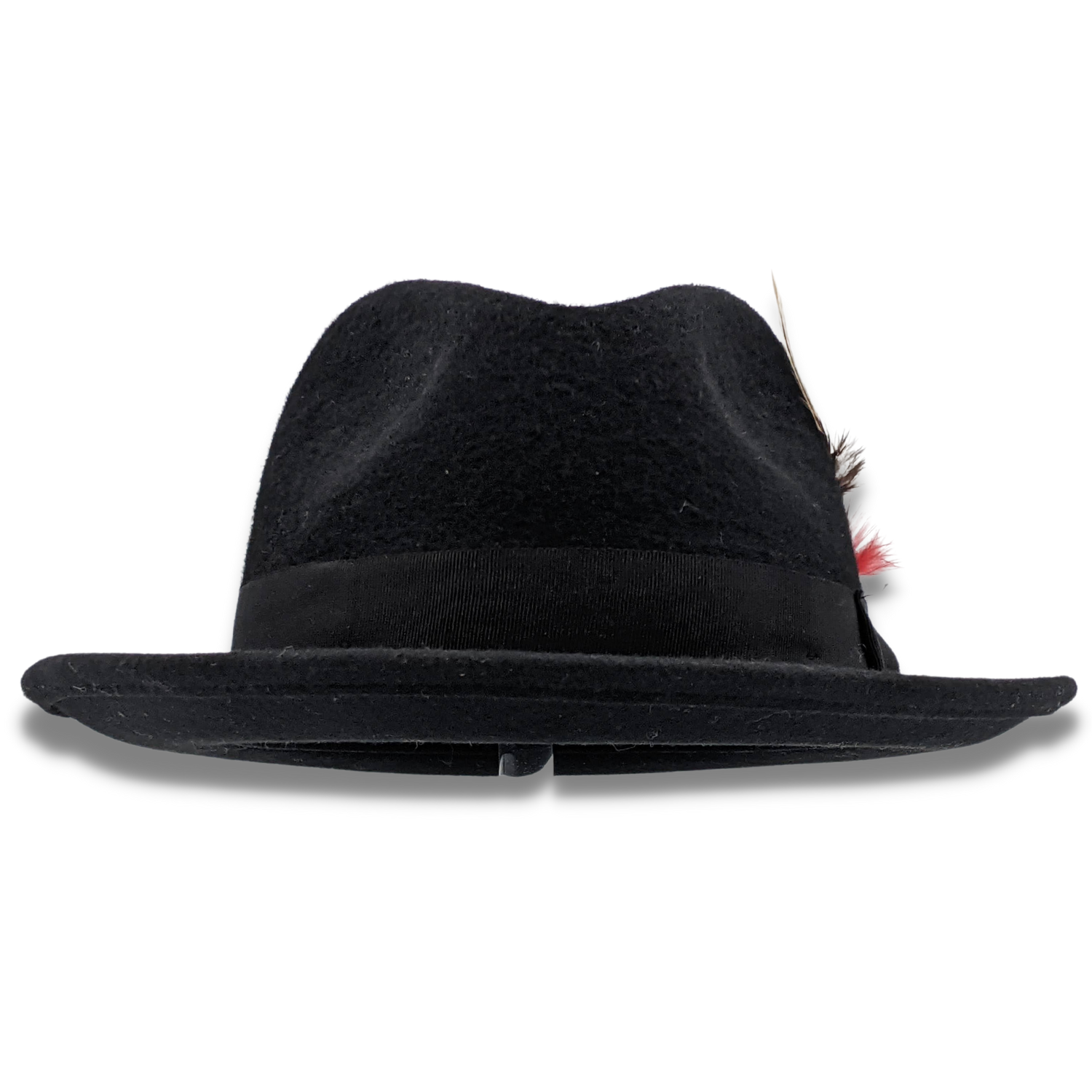 black 2 1/4 brim dress fedora