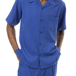 Classic Collection: Royal Walking Suit 2 Piece Solid Color Short Sleeve Set 696