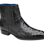 Belvedere Genuine Ostrich Quill Chelsea Boot For Men in Black - ROGER
