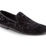 Montique OG Men's Fashion Loafers Slip-On Shoes Paisley Design in Black - FINAL SALE