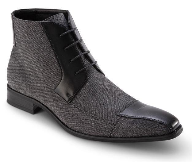 Montique Men's Fashion Boots Shoes Black SD-02 - Suits & More