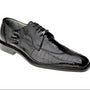 Belvedere Men's Genuine Ostrich Leg Dress Shoes in Black - Siena