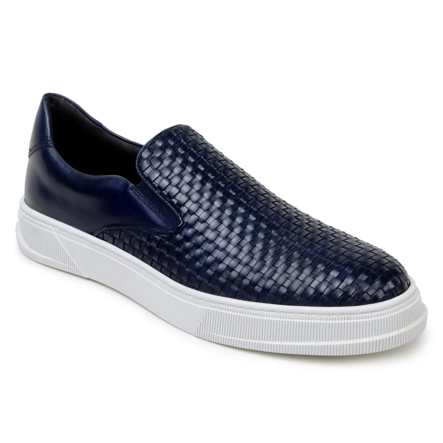 Belvedere Fernando Collection: Woven Leather Slip-On Sneakers