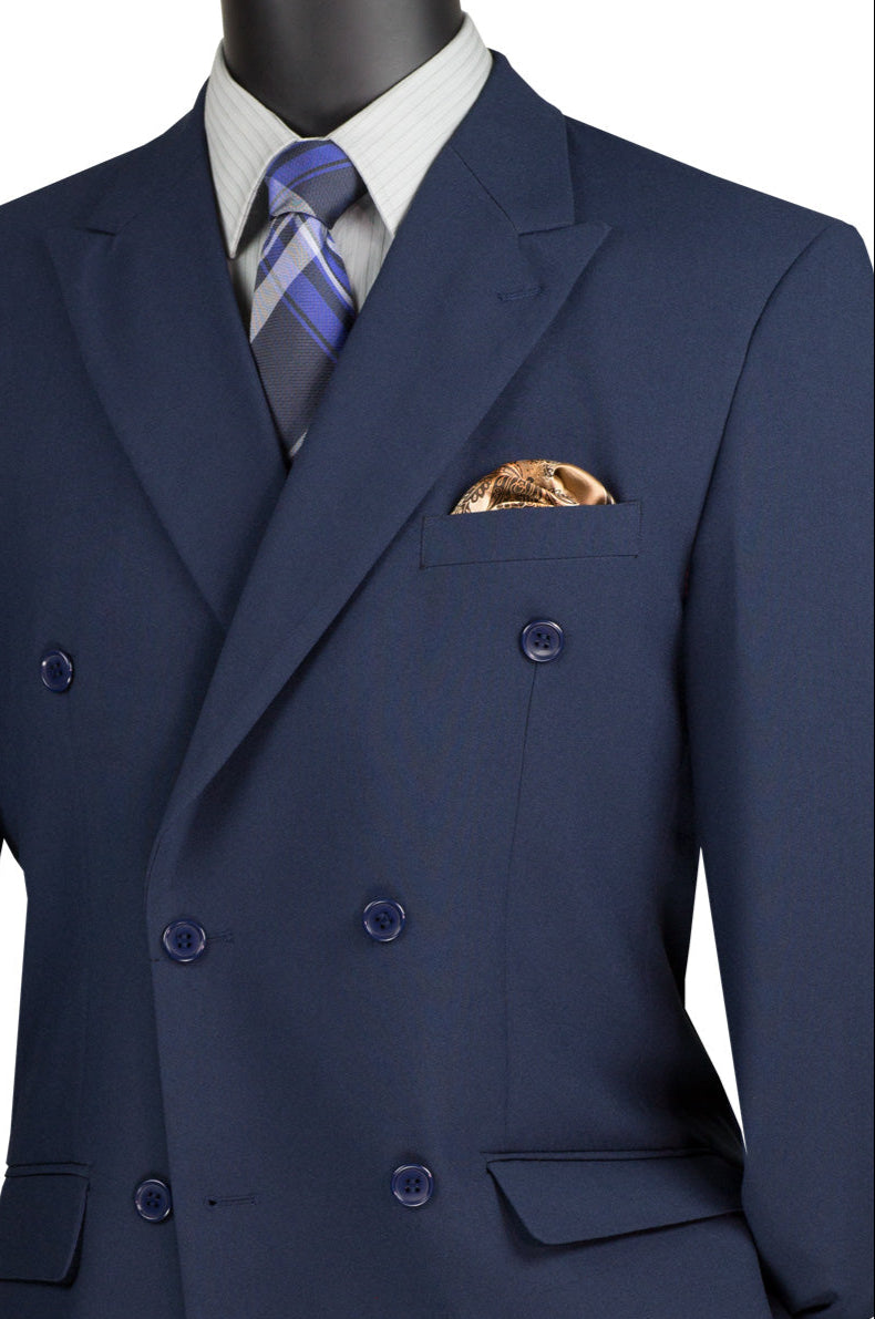 Luxoterra Collection: Double-Breasted 2-Piece Suit in Lightweight Poplin Dacron