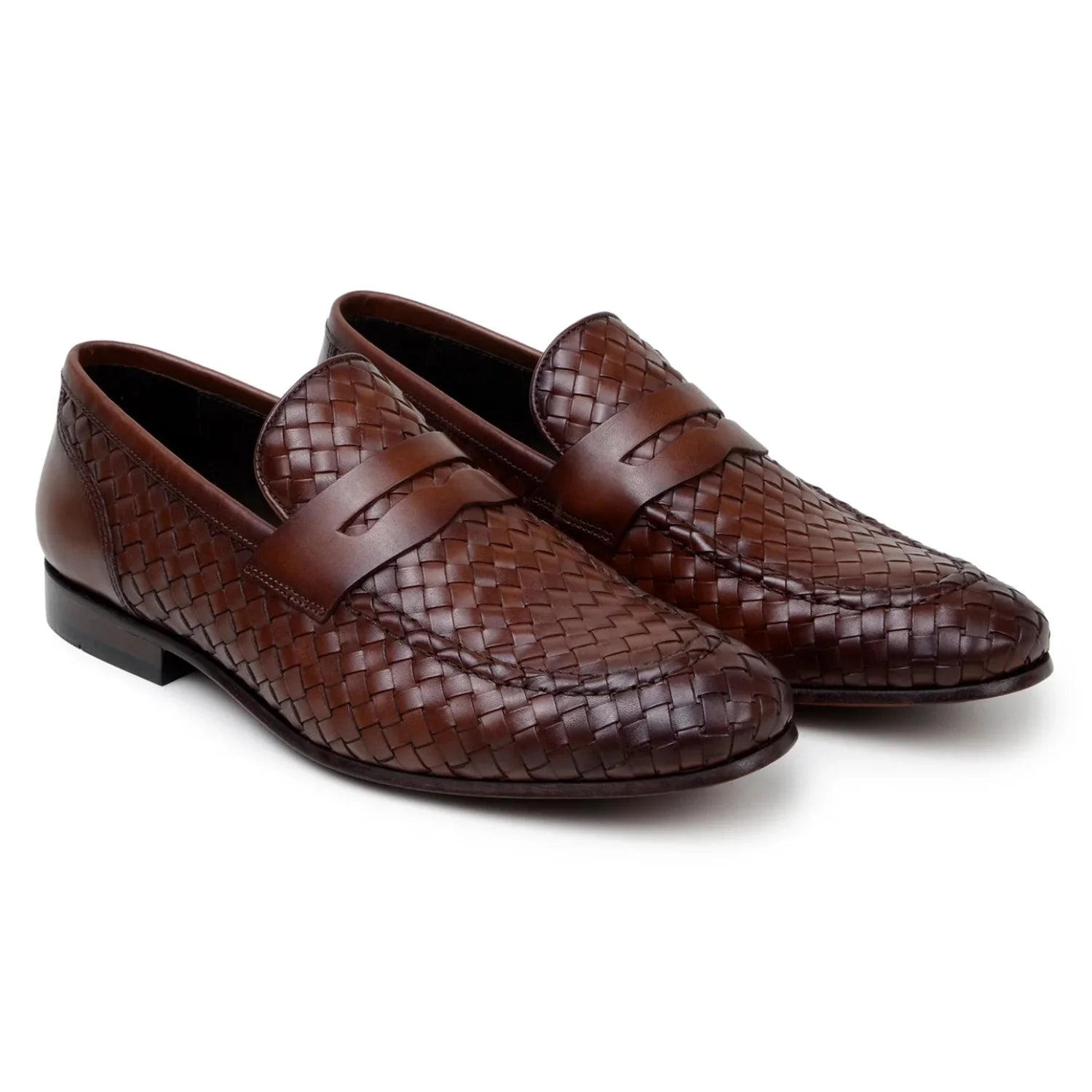 Luca Collection: Belvedere Handwoven Calfskin Penny Loafer