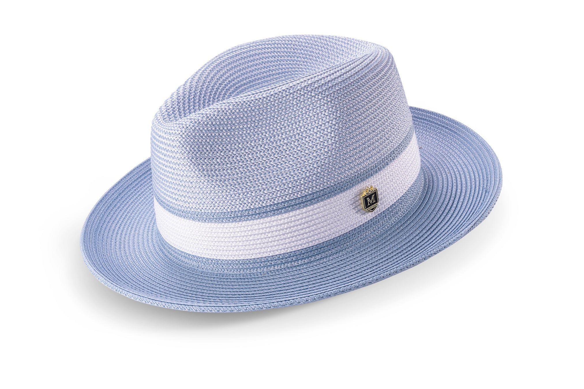 Lorde Collection: Two-Tone Wide Brim Straw Fedoras for Men