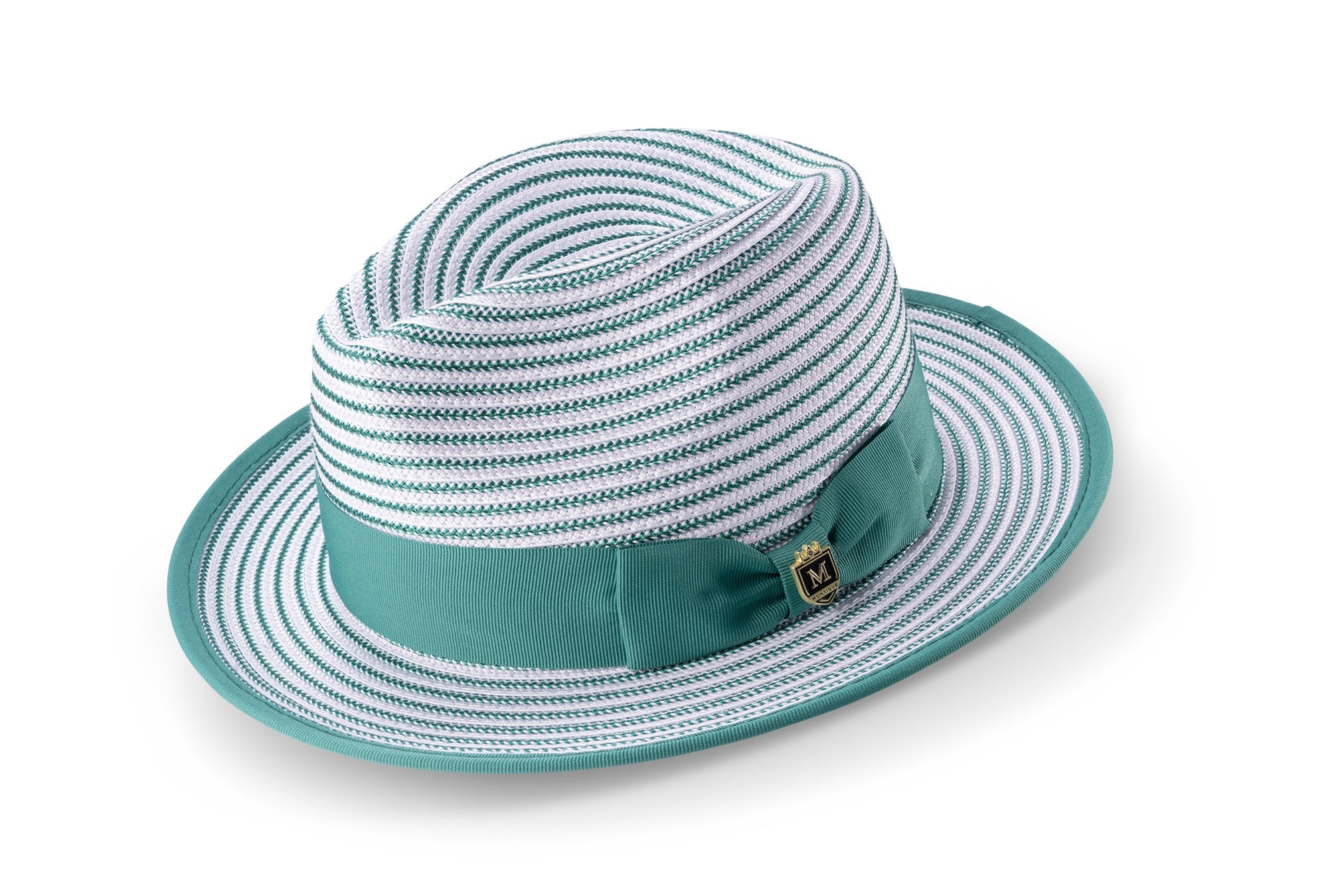 Pandora Collection: Striped Fedora Hats with Ribbon Band