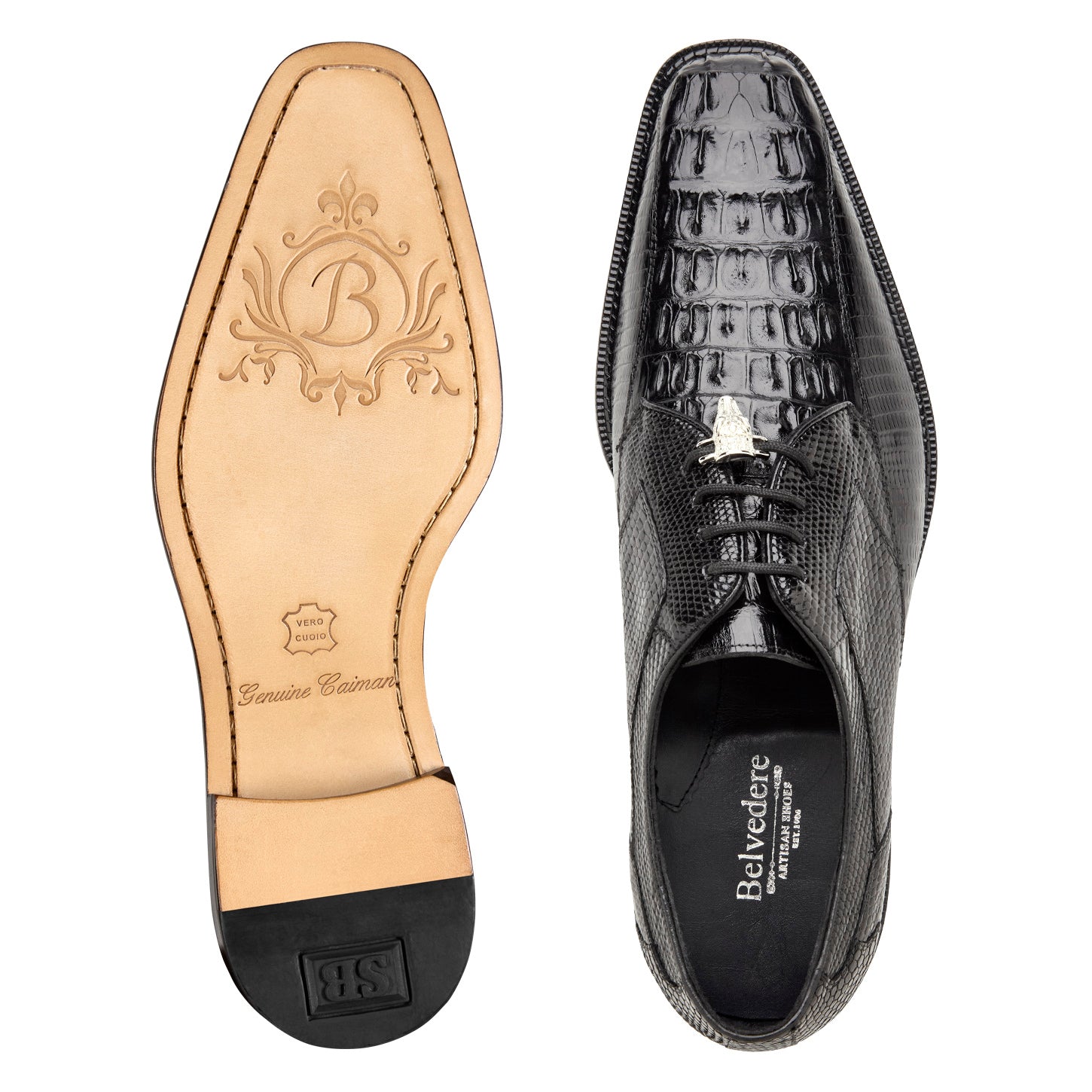 Lusso Collection: Belvedere Genuine Hornback & Lizard Oxford Shoe