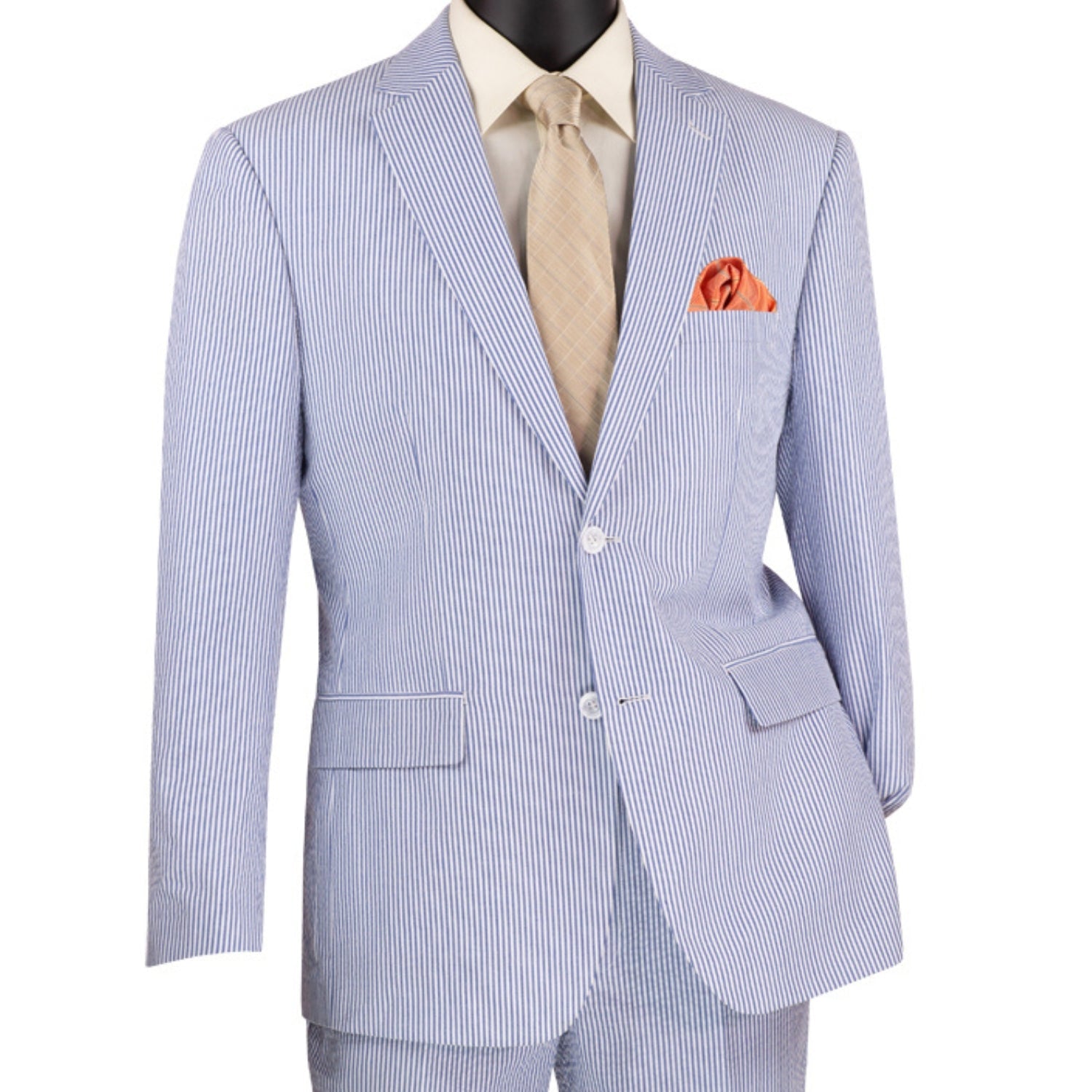 Medievalor Collection: Seersucker Modern Fit 2-Piece Suit