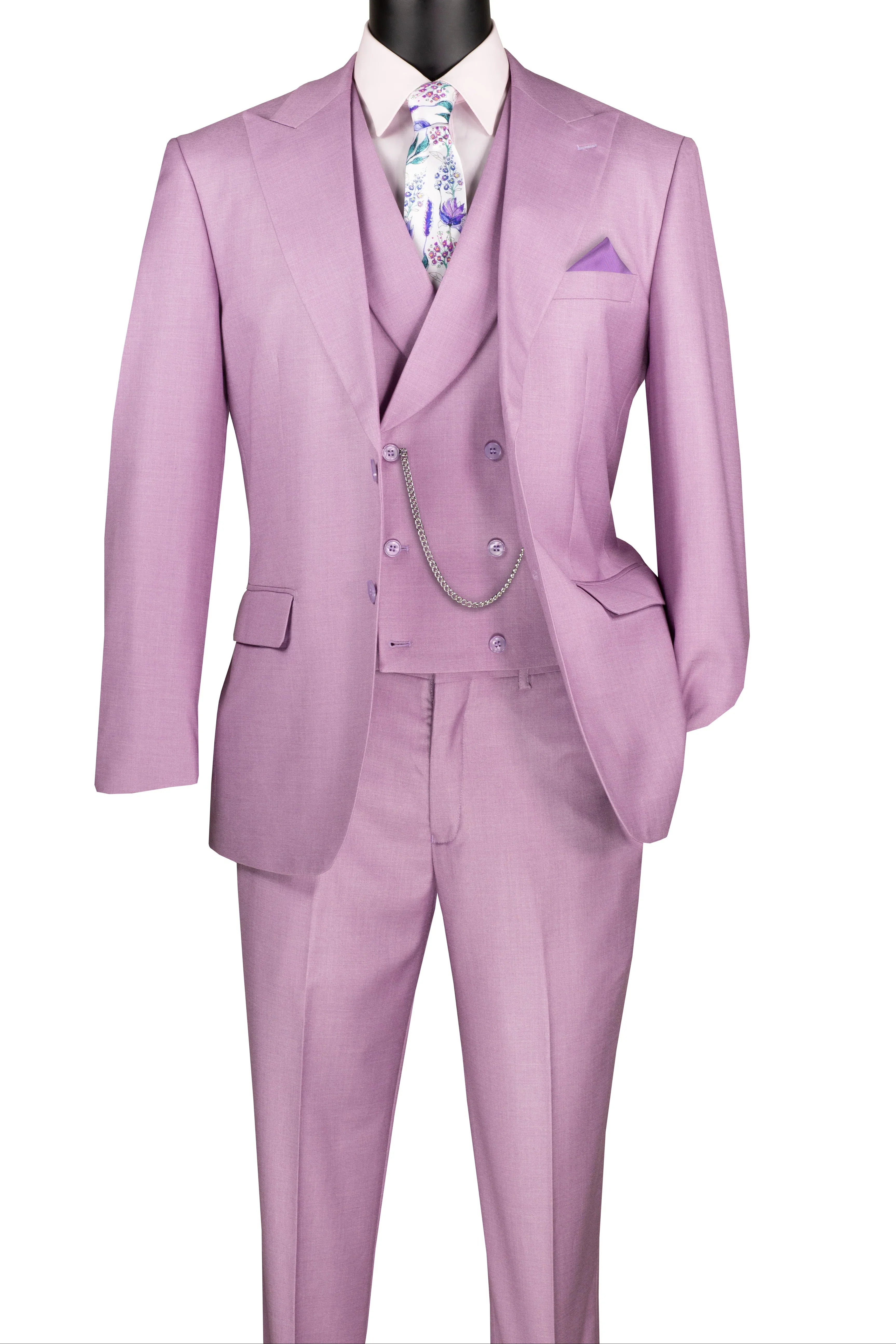 Classique Collection: Solid Color 3-Piece Modern Fit Suit