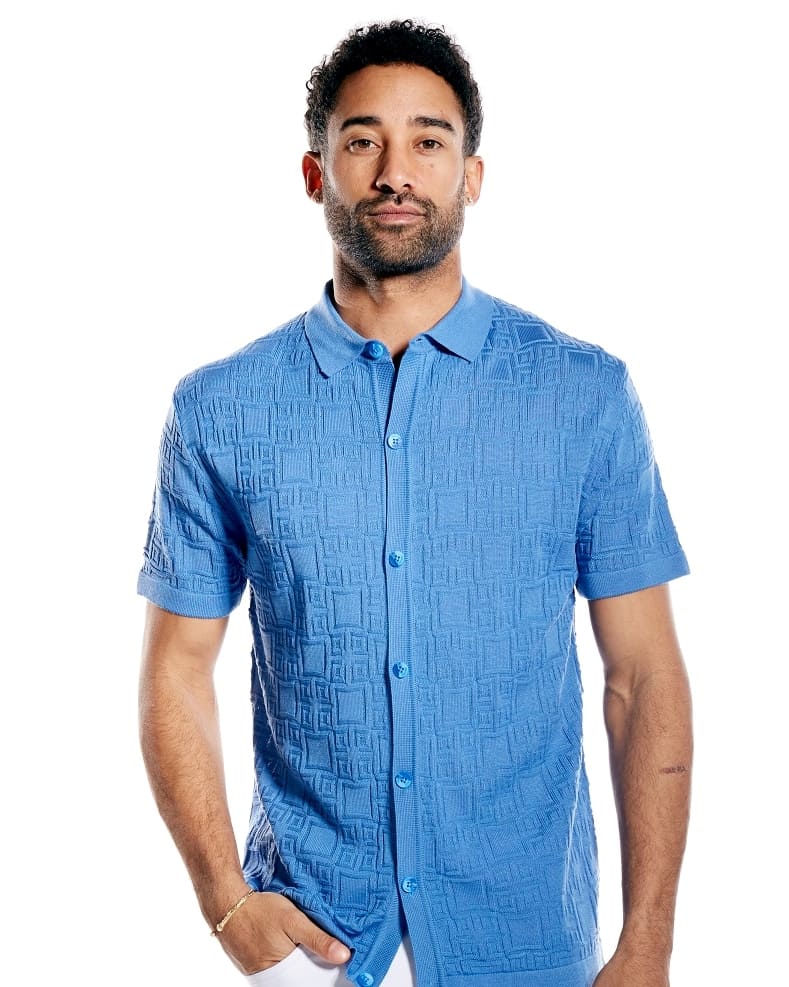 men's shirt blue