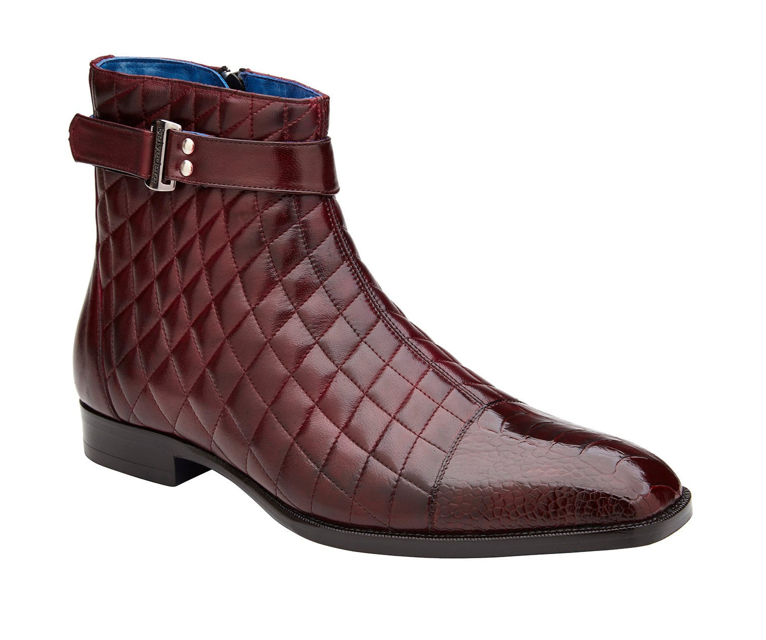 Belvedere Libero: Quilted Italian Calf and Ostrich Leg Leather Boots
