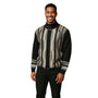 Straton Collection: Men's Black Zip Sweater with Button Collar