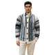Ravari Collection: Cream Wool Blend Button-Up Sweater with Stand Collar