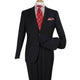 Black 2 Piece Modern Fit Suit Notch Lapel Flat Front Pants