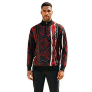 Marcari Collection: Stacy Adams Quarter Zip Pullover Sweater in Black