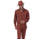 Cognac 2-Piece Solid Long Sleeve Walking Suit