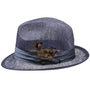 OG Montique Steel Color Sinamay Pinch Fedora