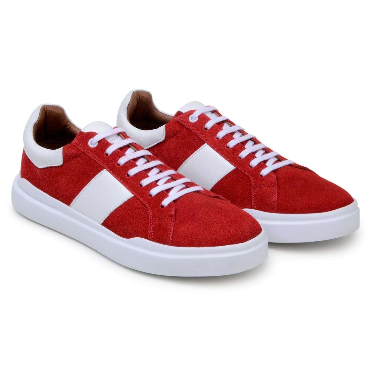 AL STRPS SOEOREI レッド　27cm Olivier Red Suede & White Leather Low-Top Sneakers – Made in