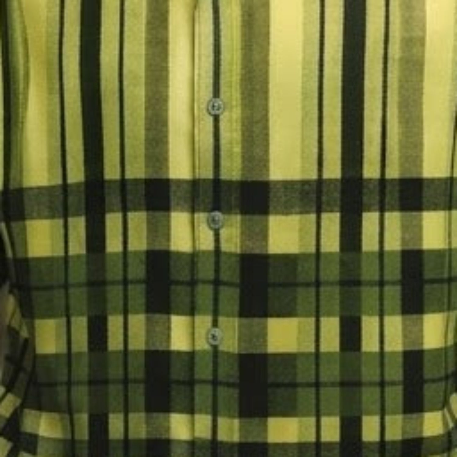 olive prism plaid short sleeve walking suit shirt detail