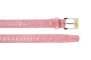 Belvedere Genuine Alligator Dress Belt in Pink