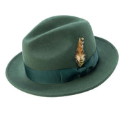 Hunter Lightfelt 2 1/2" Wide Brim Wool Felt Pinch Crown Fedora Hat by Montique