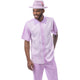Montique Lavender Woven Vertical Stripe 2-Piece Walking Suit