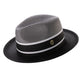 Luyten Collection: Montique Men’s Grey and Black Three-Tone Fedora Hat