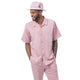 Montique Blush Puff Stitched 2-Piece Walking Suit
