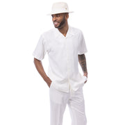 Montique Cream Puff Stitched 2-Piece Walking Suit