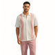 Pink Vertical Knit Short Sleeve Walking Suit Set by Stacy Adams