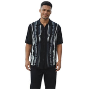 Black Geometric Knit 2-Piece Walking Suit Set by Stacy Adams