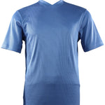 Bradburry Collection: Men's Spandex Short Sleeve V-Neck T-Shirt  - Blue