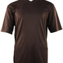 Men's Spandex Short Sleeve V-Neck T-Shirt  - Brown
