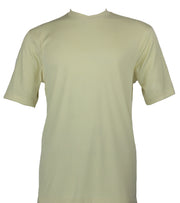 Bradburry Collection: Men's Spandex Short Sleeve V-Neck T-Shirt  - Butter