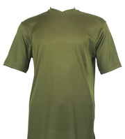 Bradburry Collection: Men's Spandex Short Sleeve V-Neck T-Shirt  - Olive